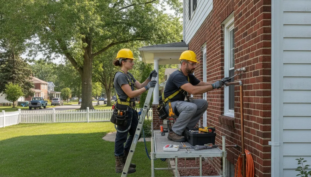 Plumber repairing a sink in Champaign, IL for plumbing repair services